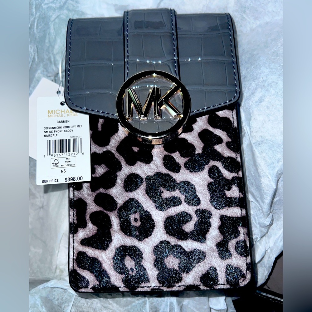 Michael Kors Carmen Leopard Hair-calf Smart Phone XBody